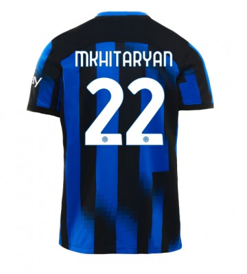 Maillot de foot Inter Milan Henrikh Mkhitaryan #22 Domicile 2023-24 Manches Courte